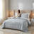 SouthShore Fine Linens Pure Melody Oversized Quilt Set, Embroidered Paisley Double-Brushed Microfiber Bedding Set with Pillow Shams-785450143-785450142