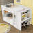 Wooden Full Over Full Bunk Bed With Twin Trundle, Built-In Desk, Cabinet And Shelves-1436907466