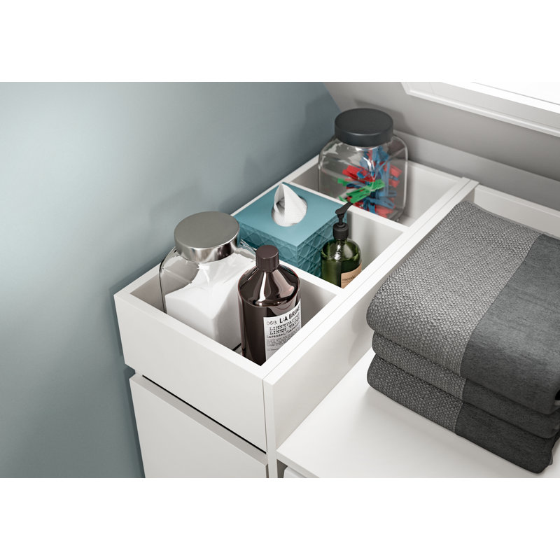 Anduena 124cm W x 101cm H x 60cm D Under Sink Cabinet