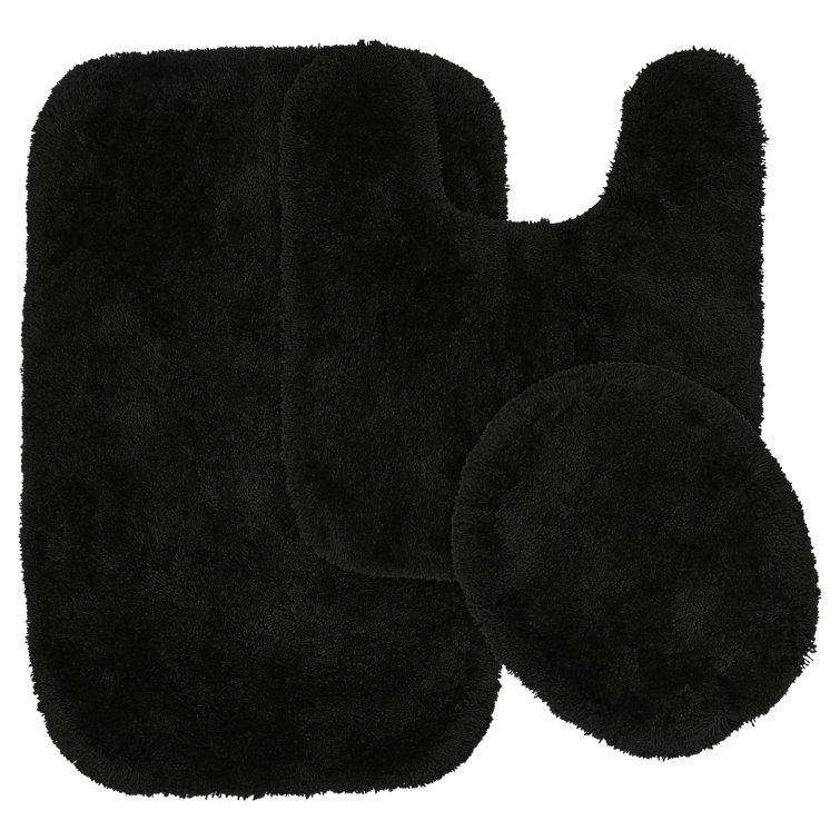 Billy-Dean Nylon 3 Piece Bath Rug Set with Non-Slip Backing