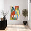 Abstrait cheval coloré abstrait, impression audacieuse cheval coloré-129967507