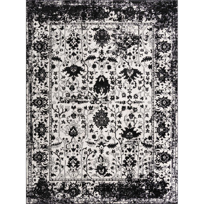 Tapis oriental blanc / noir Ortilio