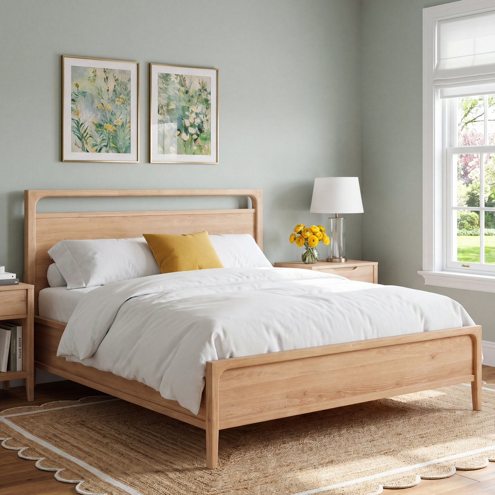 Rory Solid Wood Oak Bed, California King