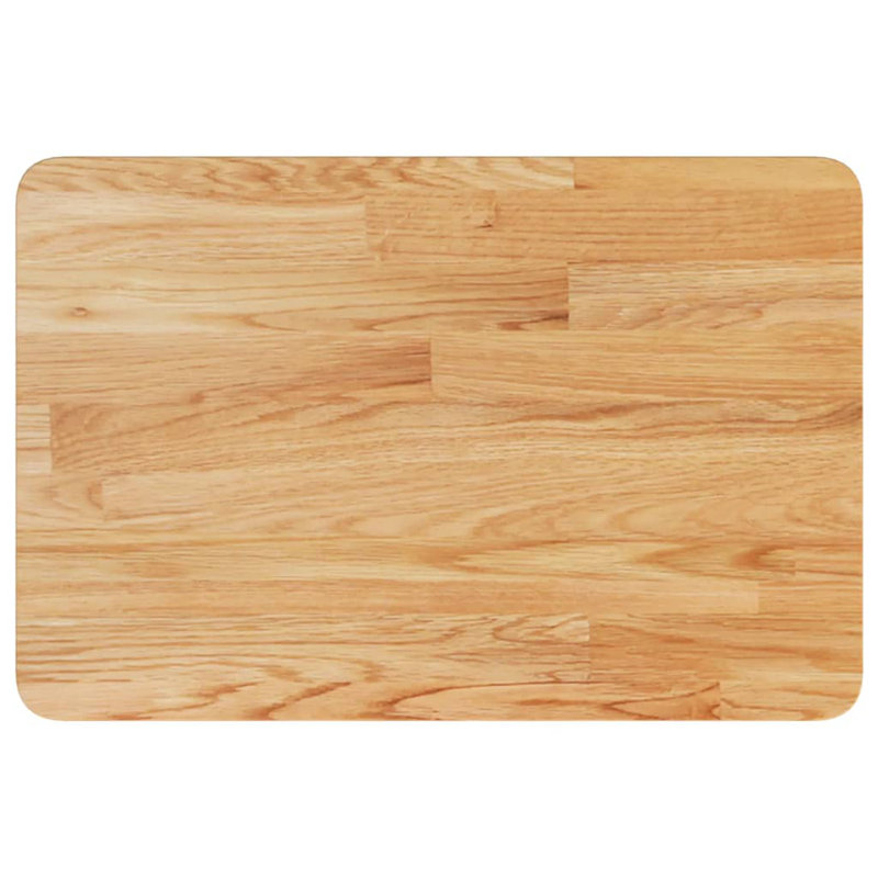 Bathroom Countertop Treated Solid Wood, Treated Light Brown, 0.6" H x 23.6" W x 15.7" D