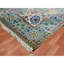 Tapis vert / blanc noué à la main de conception unique 8 pi 8 po x 12 pi nouvel âge Valry