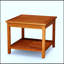 Table d'appoint à 2 tablettes en bois d'eucalyptus Longs Peak