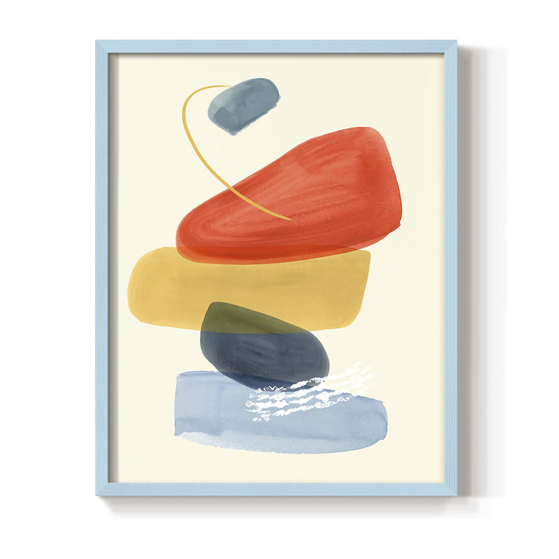 «Bright Color Bundle II», reproduction encadrée - bois massif, Bleu, H 10 po x l 8 po