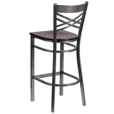 "X" Back Metal Restaurant Barstool