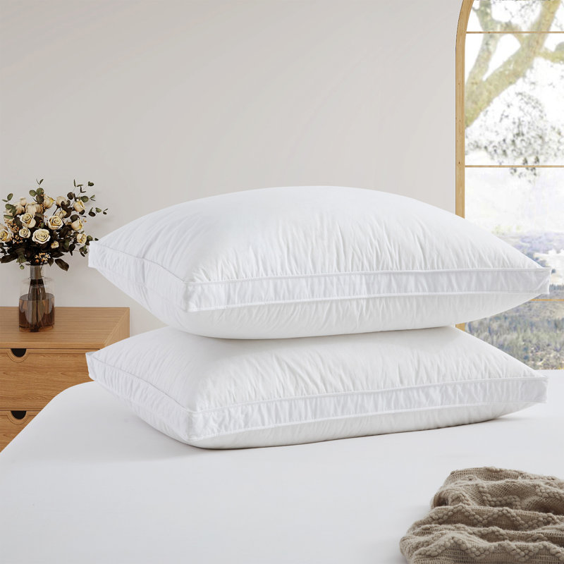 Plush-Firm Goose Down & Feather Pillow, Standard