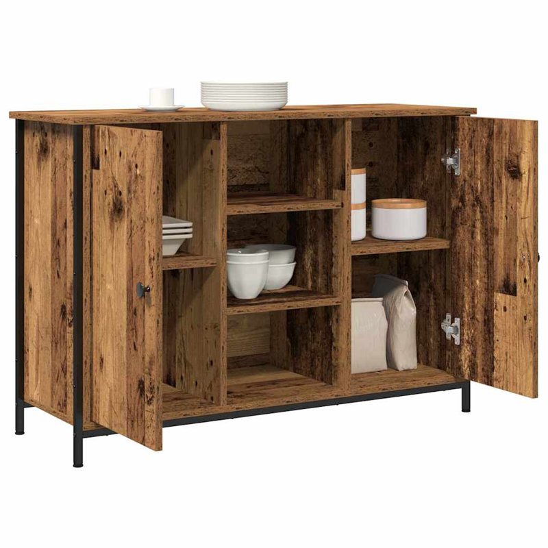 Sideboard 100X35x70 Cm Engineered Wood And Steel, Brown