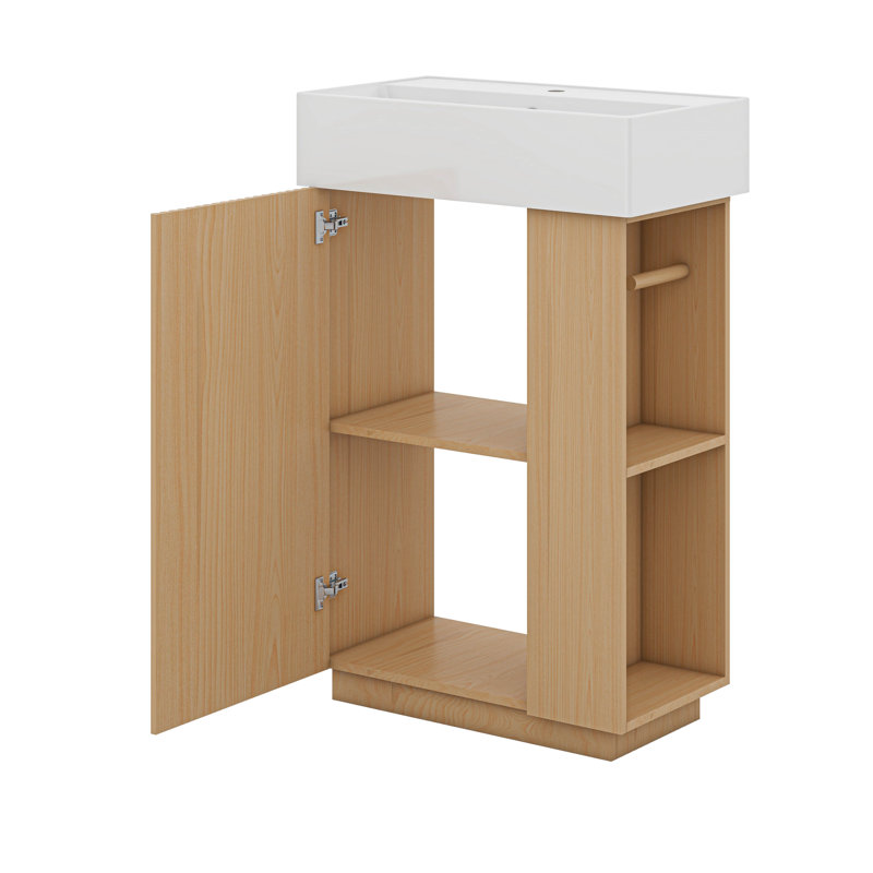 Meuble-lavabo 21,6 po avec lavabo en céramique