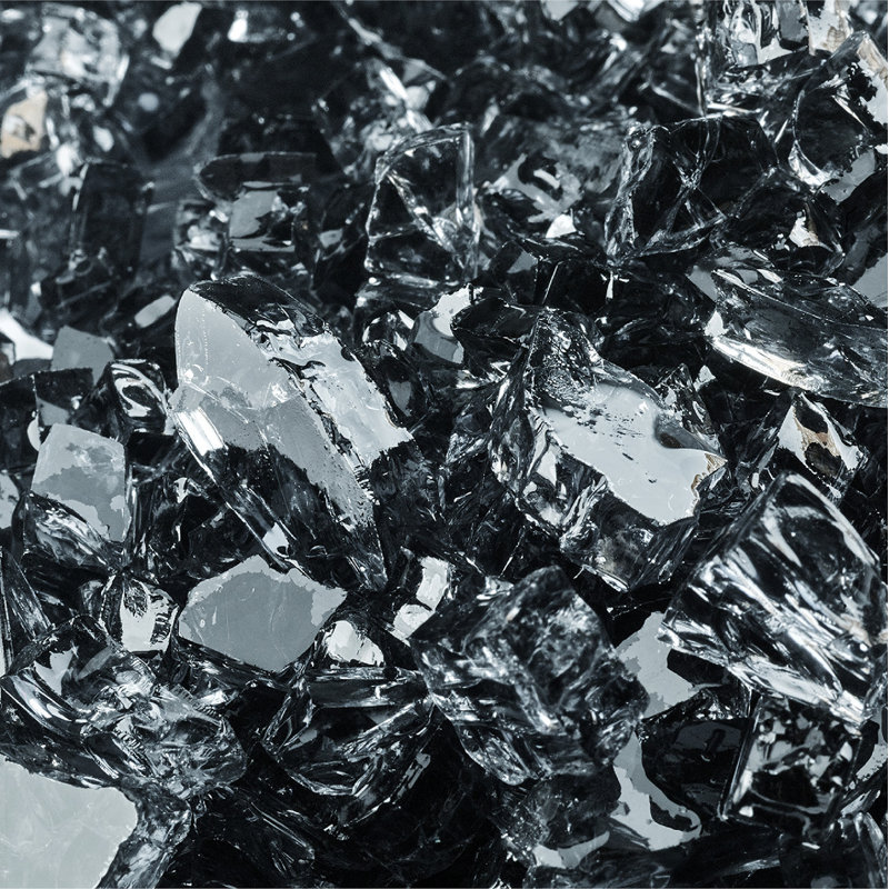 Verre pour foyer d'extérieur 10 lb, Gris tempête régulier, 1/4 pouce