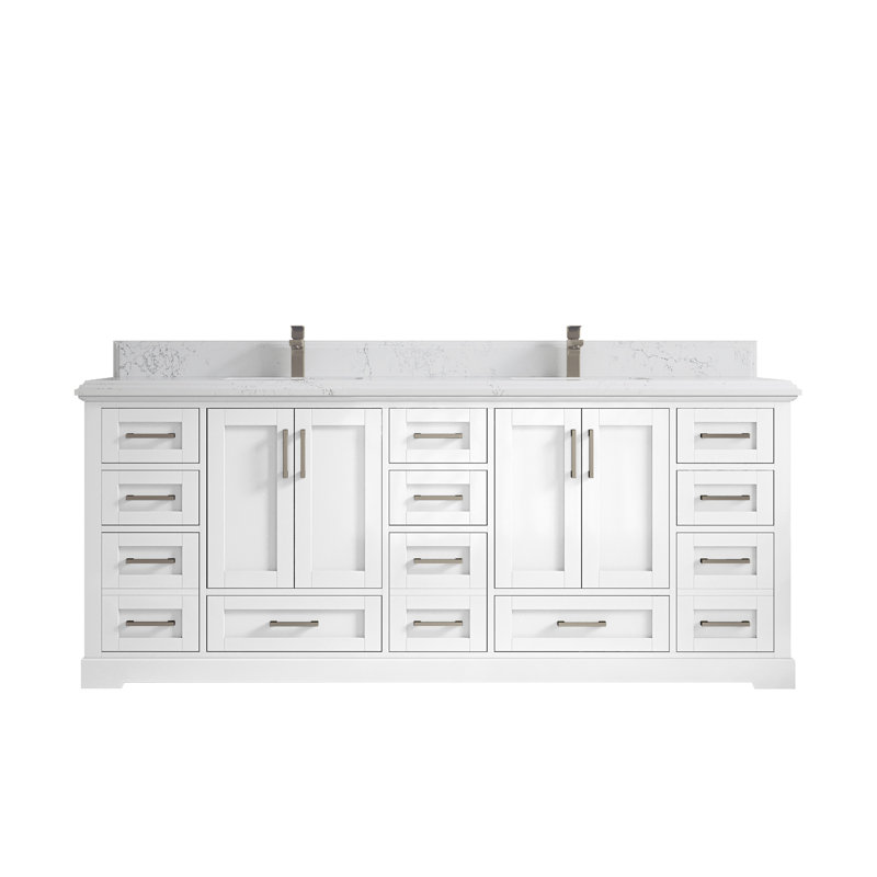 Ensemble de meuble-lavabo double l 84 po x P 22 po x H 36 po Esin, Empira