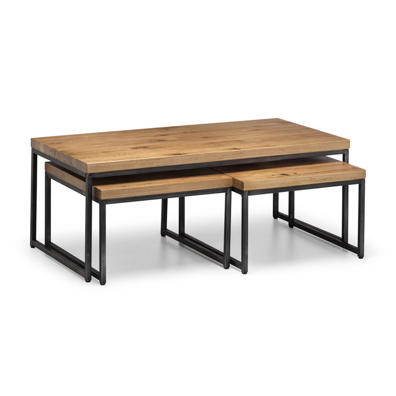 Perrott Solid Wood Sled Coffee Table, Oak