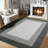 Modern Striped Bordered Printed (Not Woven)Rugs for Living Room Bedroom Decor Washable Low Pile Laundry Rug Simple Neutral Carpet for Office Home Decor-1069371332