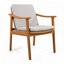 Fauteuil club d'extérieur en bois d'acacia, chaises de salle à manger-1084121973