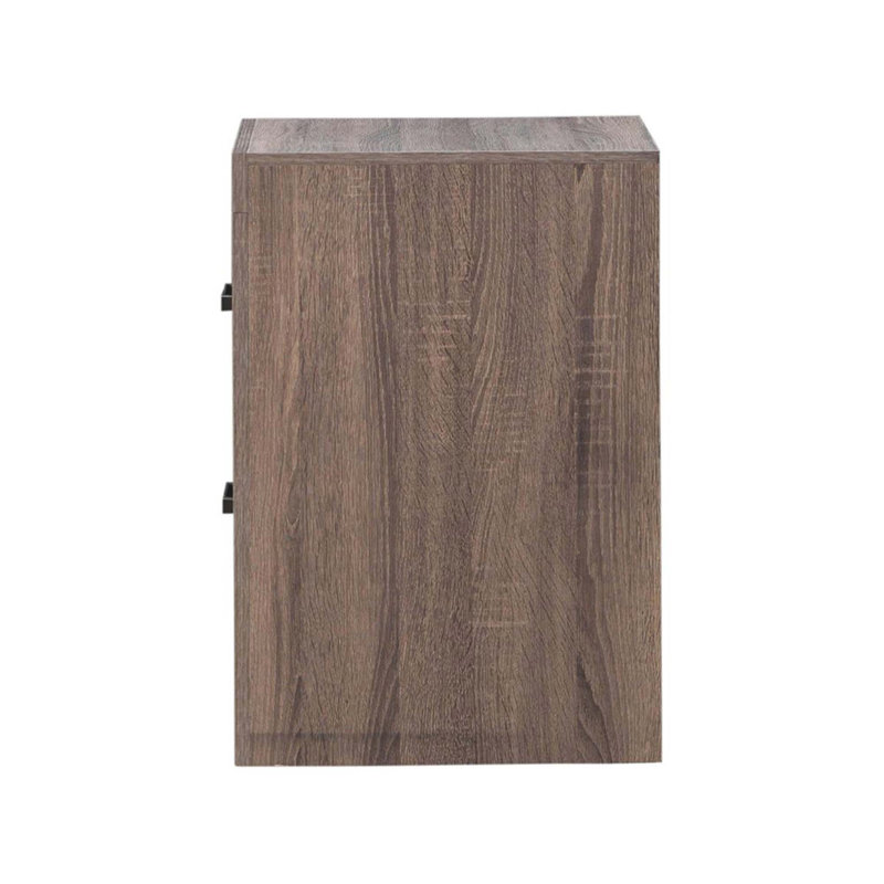 Table de chevet 2 tiroirs en panneau de fibres à densité moyenne