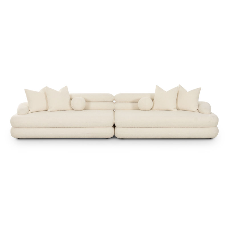 Tov Furniture Lulu Cream Boucle Modular Sofa