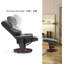 Fauteuil inclinable pivotant en cuir avec repose-pieds pivotant à 360 degrés Bellemy-893072586