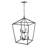 8 Light Matte Black Lantern Geometric Chandelier