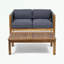 Ensemble de meubles de patio 4 pièces avec coussin moelleux et table basse en bois
