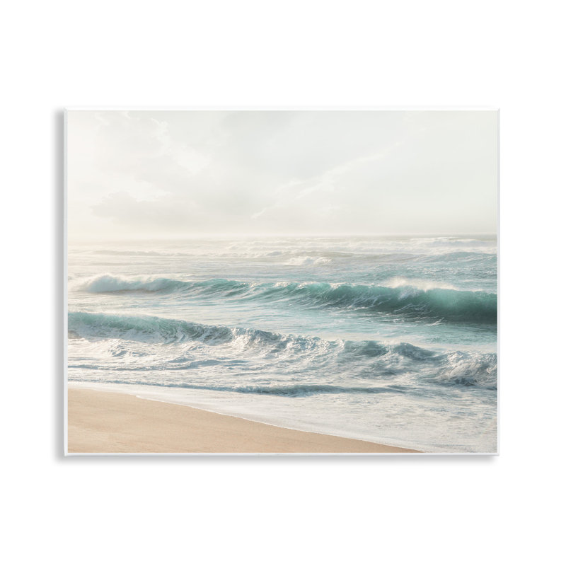Distant Beach View Wall Plaque Art by Mike Calascibetta