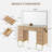 48" Modern Makeup Vanity Desk With Mirror And Lights, Makeup Vanity With 9 Drawers With Power Outlet,Adjustable Lighting Dressing Table For Bedroom-869812254
