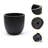 Acushnet 17.5" Dia Black Planter, Outdoor Pot with Drainage Hole-1398424975-1398424968