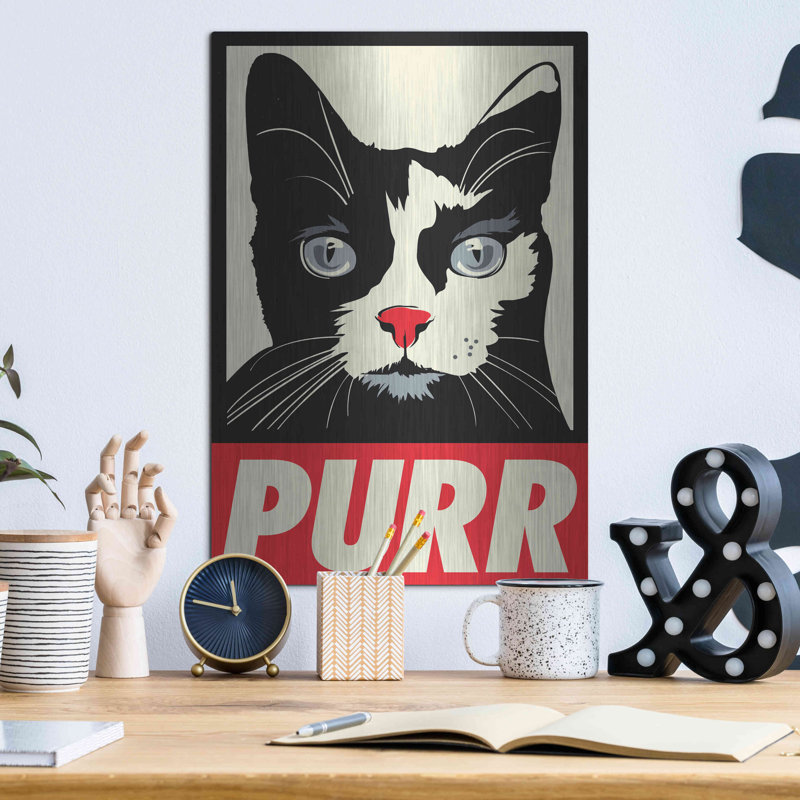 «Purr Propaganda» par Rachel Caldwell, H 16 po x l 12 po