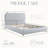Soft Cream Style Boucle Cloud Bed-5161066-7572741