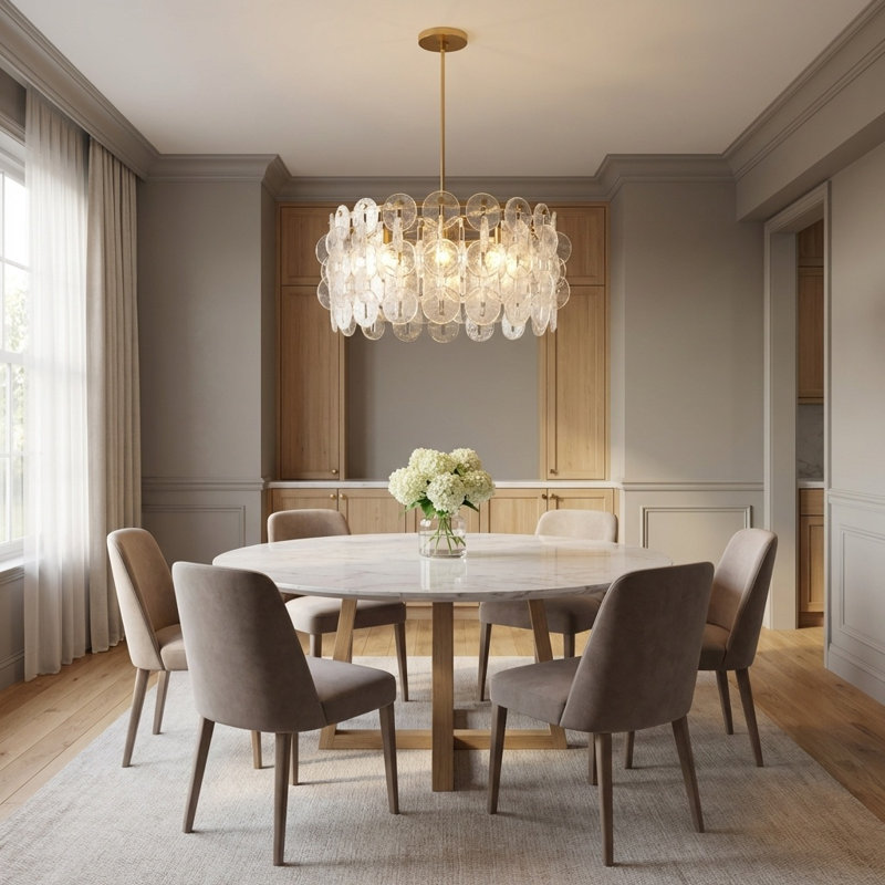 Candace Chandelier, 69.38" H x 32" W  x 32" D