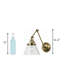 Lampe murale avec bras pivotant 1 lumière Oakpark-2093303234