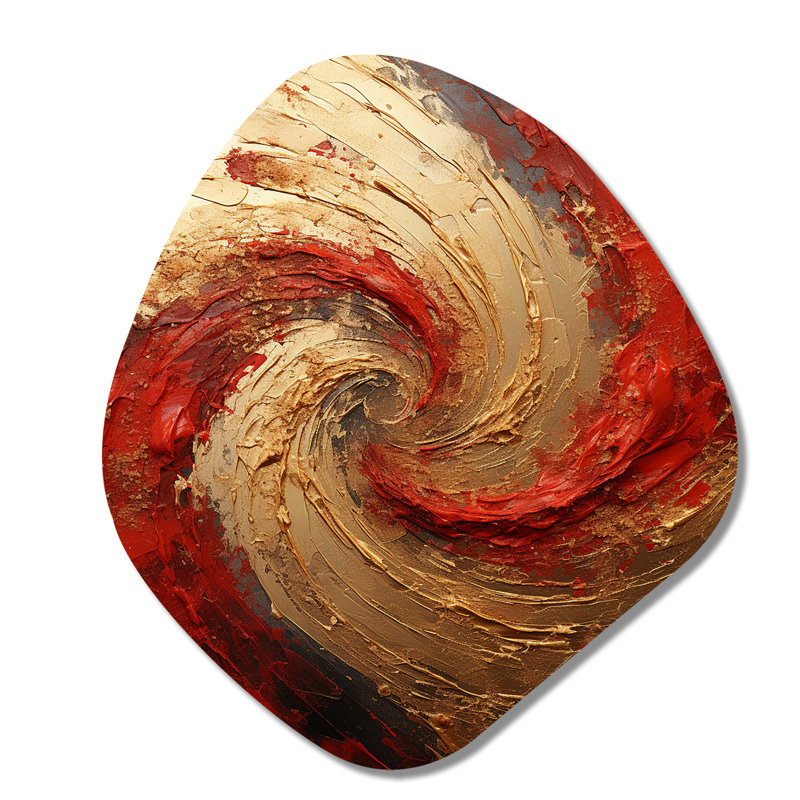 Downham - forme unique de spirales abstraites en métal, sculpture murale asymétrique, H 35 po x l 31 po