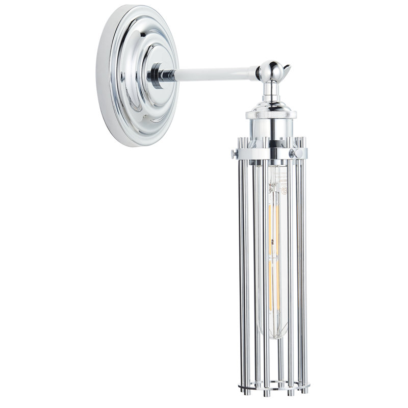 Emelia Dimmable Bath Sconce, Polished Chrome