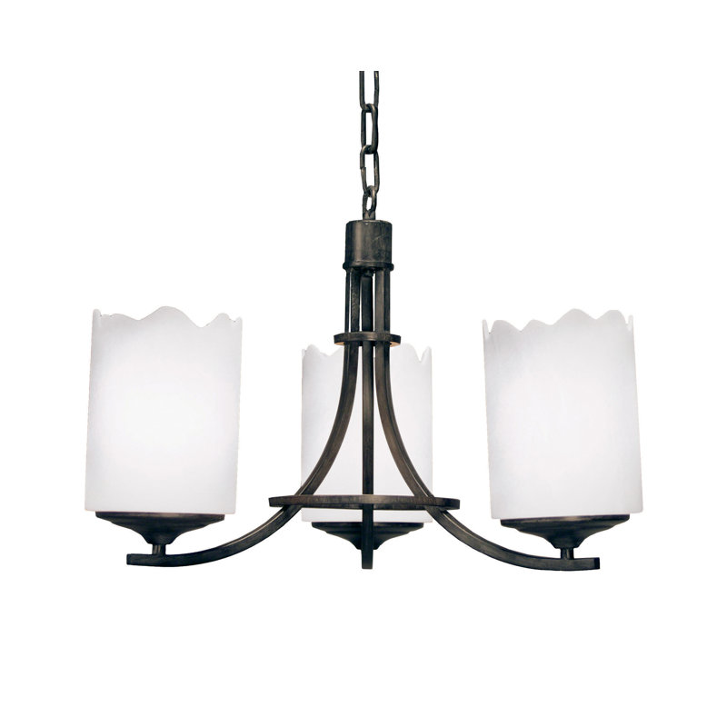Lustre 3 lumières 20 "de large Ambreal