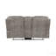 Ensemble de canapé inclinable moderne gris-brun avec canapé 2 pièces, causeuse moelleuse et revêtement en microfibre polie