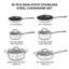 Ensemble de 10 casseroles antiadhésives en acier inoxydable avec casseroles et couvercles