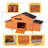 Automatic Chicken Coop with Solar Door, Weatherproof, Ventilated, 2 Nesting Boxes, Timer & Light Sensor