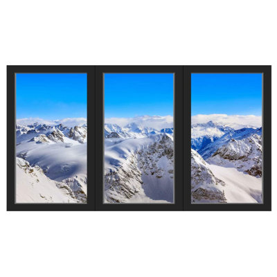 Décalcomanie murale en 3d snow mountain