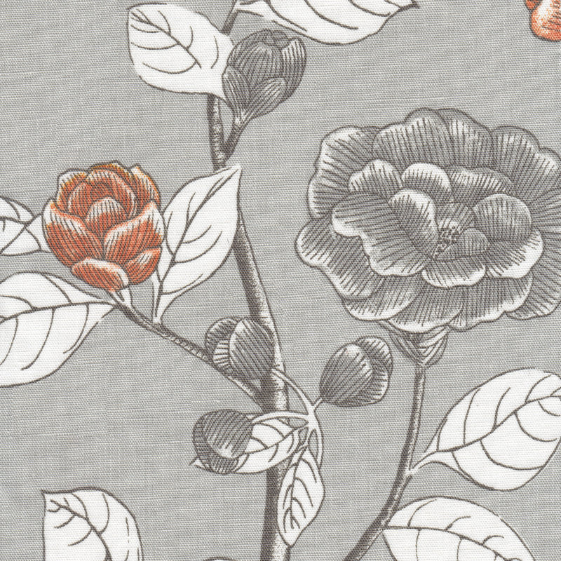 Fauteuil rembourré en coton Lylah, Colombe Florale