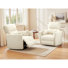40" Wide Power Swivel Recliner with USB Charging Faux Fur Rocking Barrel Chair
