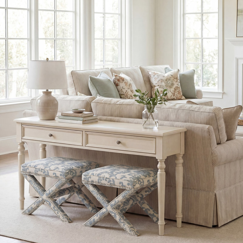 Nixon 20.5" Wide Velvet Square Standard Ottoman, Slate And Beige Print