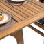Ensemble de salle à manger de patio en bois d'acacia pour 6 personnes avec table rectangulaire extensible-960915605