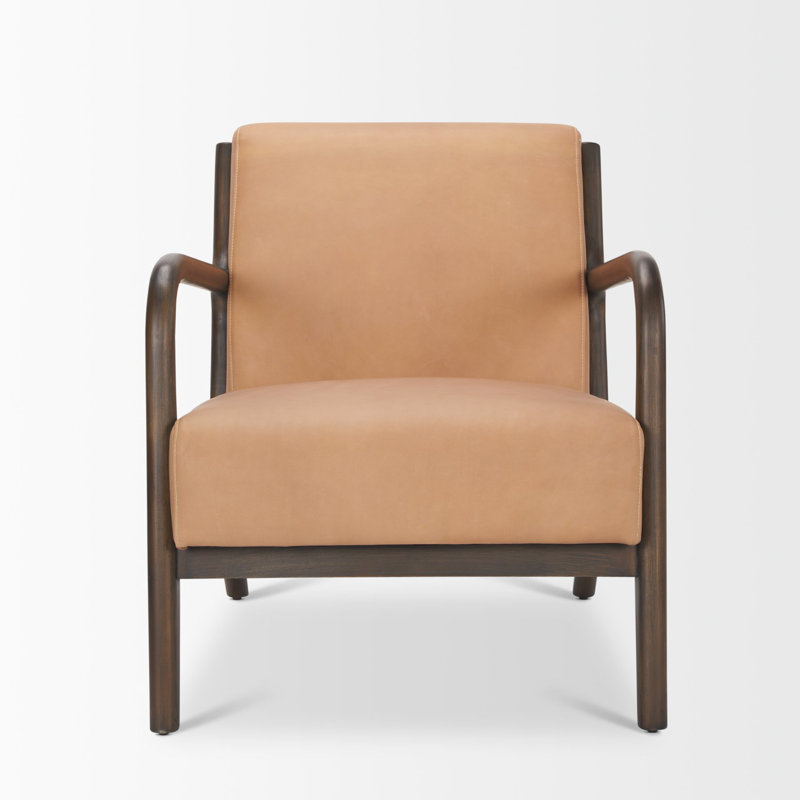Jasiir 26'' Wide Genuine Leather Top Grain Leather Armchair