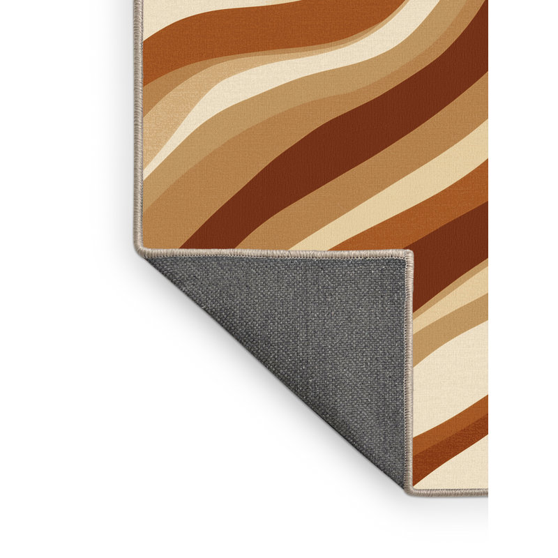 Tapis à rayures douces et moelleuses de couleur moderne Midwood, 8 x 12