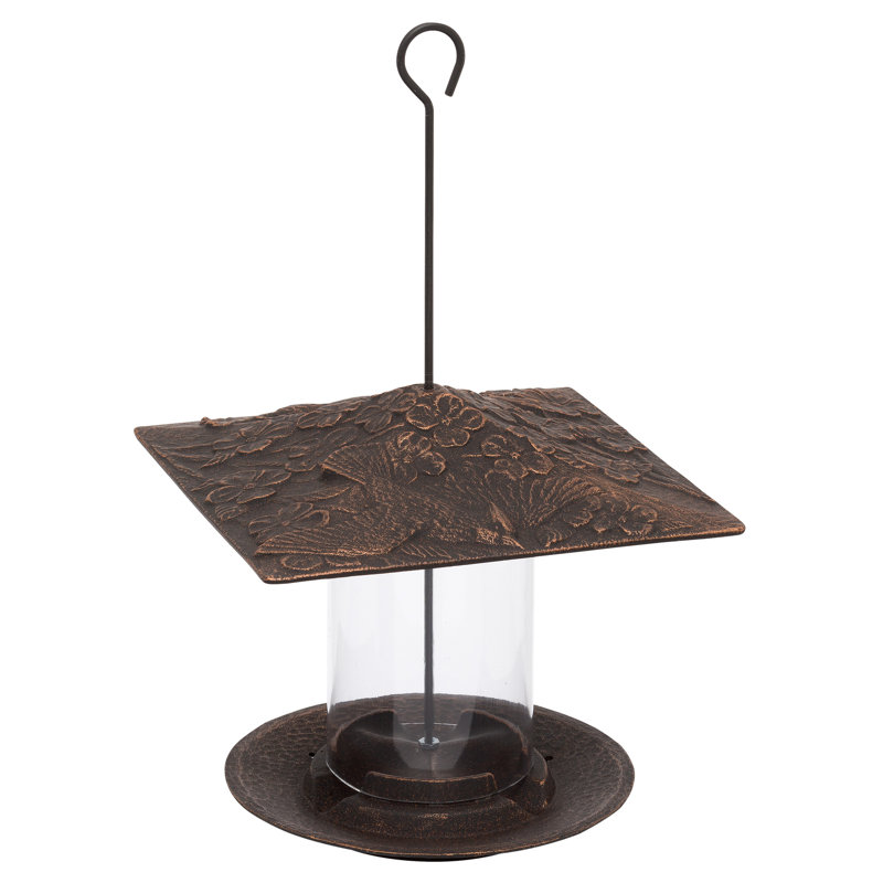 Mangeoire à oiseaux Cardinal Tube, Bronze huilé