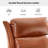 Hayliee Traditional Waxed Leather Manual Swivel Glider Recliner with Nailheads-101319315