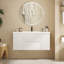 Meuble-lavabo simple 59,1 po avec comptoir et deux tiroirs, ensemble de meuble-lavabo mural flottant (robinet non inclus), entièrement assemblé-333945384-333945390