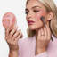 Pataricia Compact Makeup Mirror with LED Light, Rechargeable, 10x/1x Magnifying, 4” Wide Mirror for Purse (Marble Rosè)