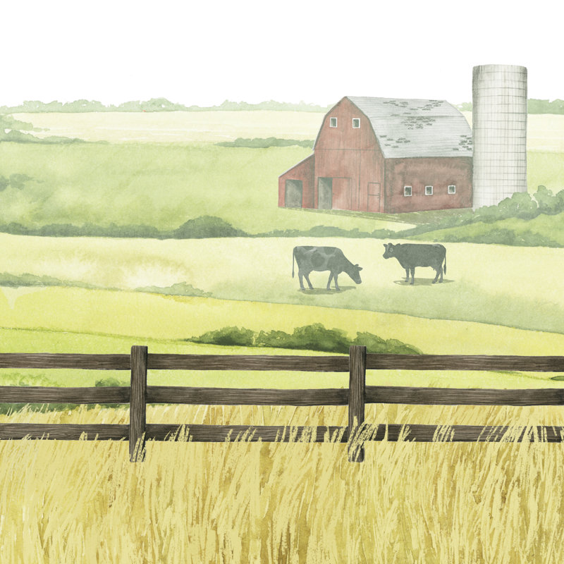 Sunlit Graze II 1 Piece Wrapped Canvas Painting, 91cm H x 91cm W